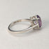 British vintage jewelry amethyst sterling silver ring (size 12-13)