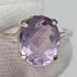 British vintage jewelry amethyst sterling silver ring (size 12-13)