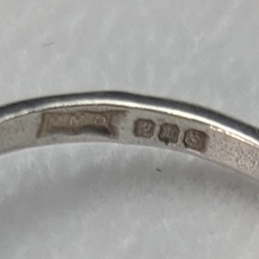 British vintage jewelry amethyst sterling silver ring (size 12-13)