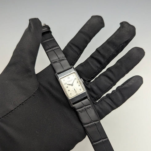 英国ヴィンテージ ベンソン 合金レクタンケース 腕時計 動作良好