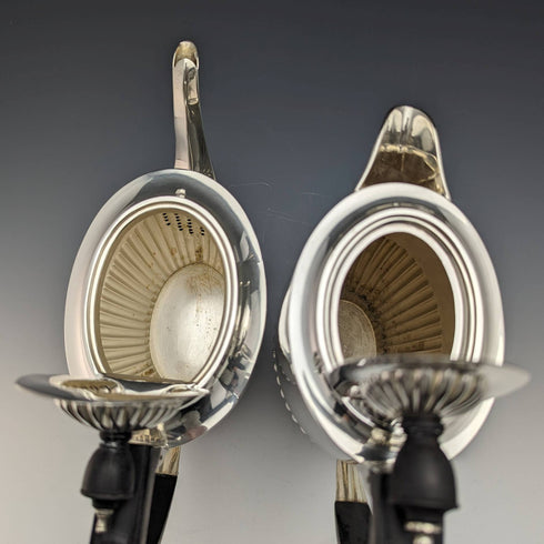 1921 年英國古董鍍銀茶壺 4 件套亨利·阿特金斯