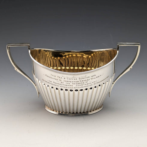 1921 年英國古董鍍銀茶壺 4 件套亨利·阿特金斯