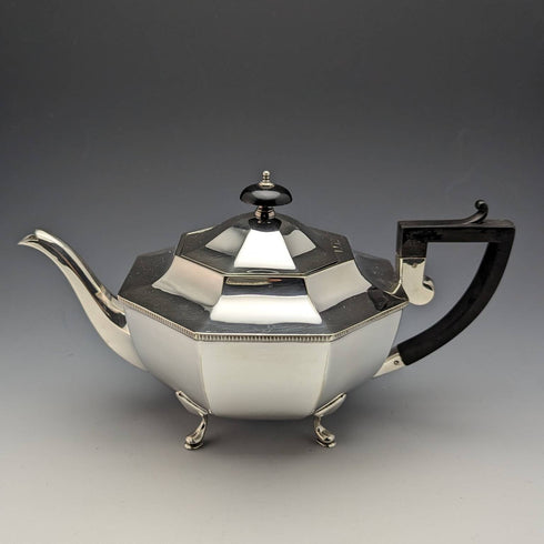 约1930年 英国古董镀银茶具五件套 Harrison Fisher