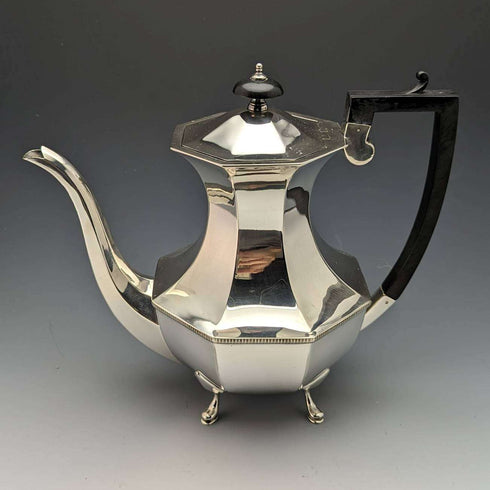 约1930年 英国古董镀银茶具五件套 Harrison Fisher