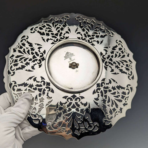 1922 年英國復古鍍銀蛋糕架 Mappin 和 Webb