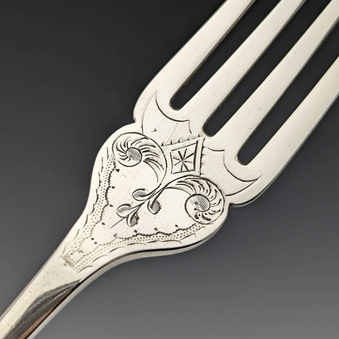 1885年頃 英国アンティーク シルバープレート製 フィッシュカトラリー6ペアセット Mappin and Webb