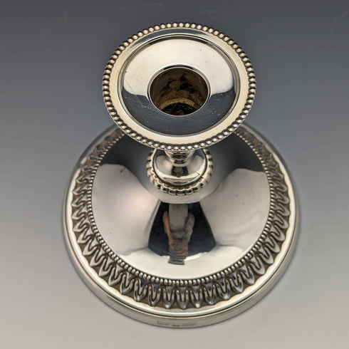 British Vintage Silver Plated Candle Stand Candelabra Viners