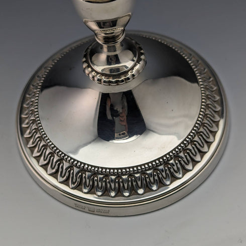 British Vintage Silver Plated Candle Stand Candelabra Viners