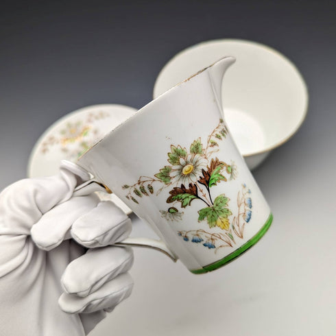 1890年頃 英国サミュエル・ラドフォード シュガーボウル クリームジャグ セット