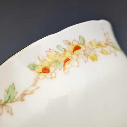 1940s British Gladstone teacup trio 3 sets