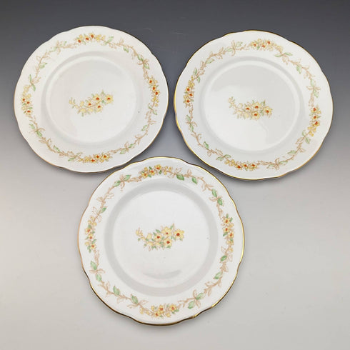 1940s British Gladstone teacup trio 3 sets