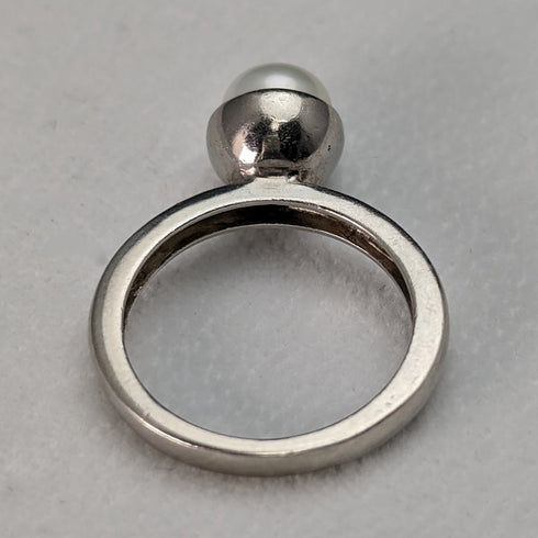 英国ヴィンテージジュエリー パール・真珠 純銀リング 指輪