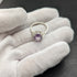 British vintage jewelry amethyst sterling silver ring (size 12-13)