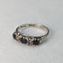 英国ヴィンテージジュエリー ダークストーン 純銀リング 指輪