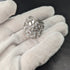 British vintage jewelry, cubic zirconia, large sterling silver ring (size 11)