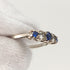 英国ヴィンテージジュエリー ブルー&ホワイトストーン 純銀リング 指輪