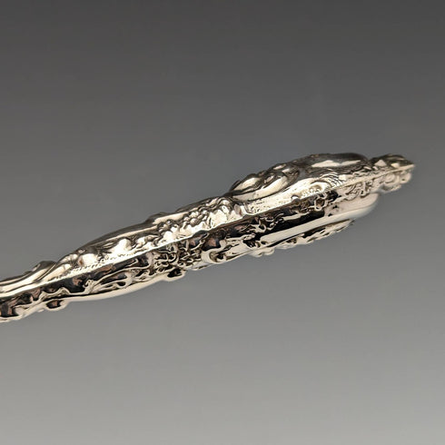 1909年 英国アンティーク 純銀ハンドル シューホーン ボタンフックセット ケース入 J and R Griffin