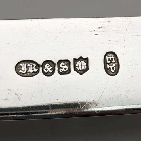 1930 年代英國復古銀盤甜點餐具 6 對套裝 John Round