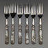 Around 1930 British vintage white butterfly shell handle fish cutlery 12 pair set boxed