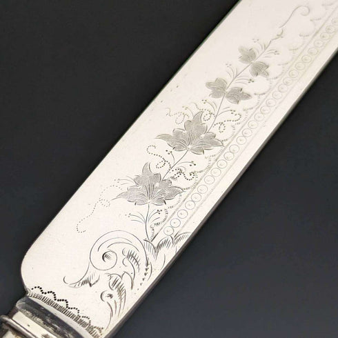 1900 年左右英國復古天然石柄餐具 12 對套裝盒裝卡文迪什