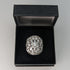 British vintage jewelry, cubic zirconia, large sterling silver ring (size 11)