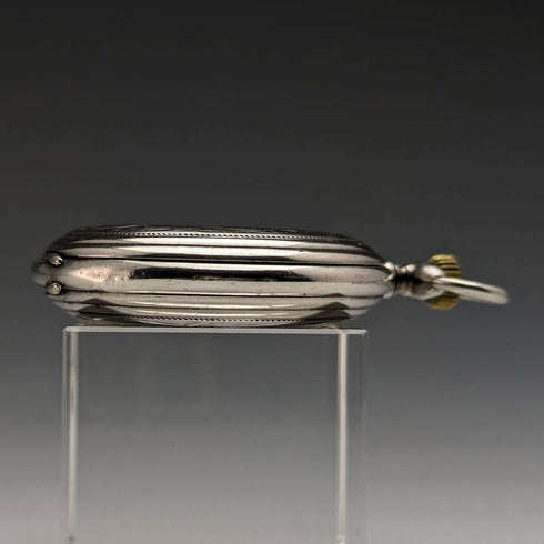 Around 1928 Antique Longines pocket watch Engraved silver side hunter case Works well