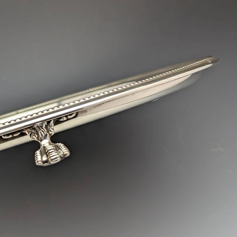 英国アンティーク シルバープレート製サルヴァ 直径30cm Kerr and Phillips