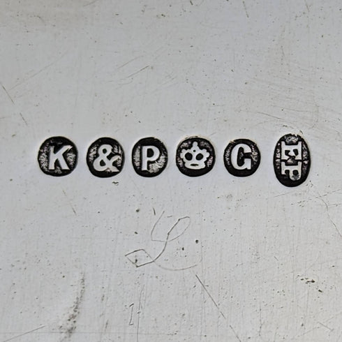 英国アンティーク シルバープレート製サルヴァ 直径30cm Kerr and Phillips