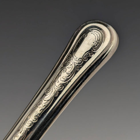 1833年 英国アンティーク 純銀製 デザートカトラリー 5ペアセット 計383g トレー入 Thomas Samson