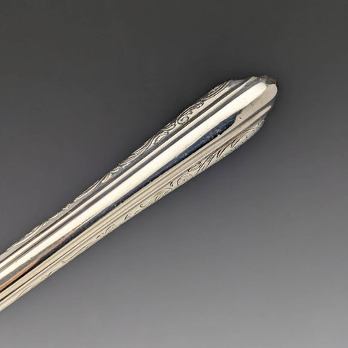 1833年 英国アンティーク 純銀製 デザートカトラリー 5ペアセット 計383g トレー入 Thomas Samson