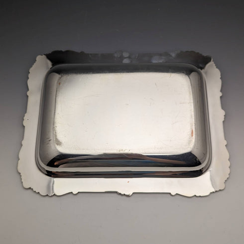 英國古董銀盤方形主菜