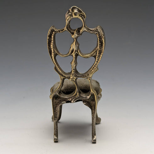 1920s Brass Chair Pocket Watch Holder Gray Sheet