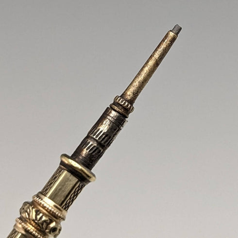 古董鍍金魔術鉛筆切割玻璃裝飾伸縮 75-92 毫米