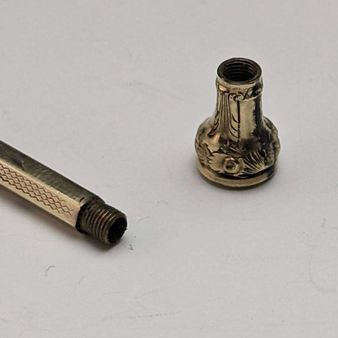 アンティーク 金張り マジックペンシル カットガラス装飾 伸縮式75-92mm