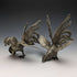 Vintage Pewter Rooster Figurines, Pair