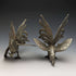 Vintage Pewter Rooster Figurines, Pair