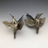 Vintage Pewter Rooster Figurines, Pair
