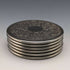 Set of 6 vintage silver-plated coasters