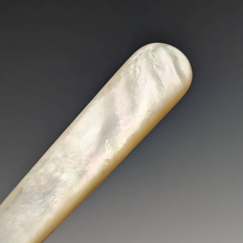 1897年 英国アンティーク 純銀ブレード 白蝶貝ハンドル カトラリー 3ペアセット J Barraclough