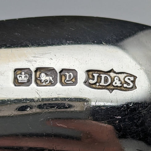 1916年 英国アンティーク 純銀製スポーク ケース入 James Dixon