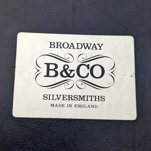 1987年 英国ヴィンテージ 純銀製ハンドル ケーキスライサー 箱入り Broadway