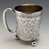 1904 British antique sterling silver mug 130g Walker and Hall