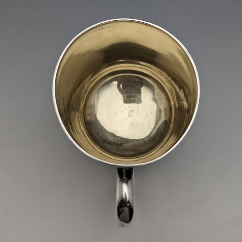 1904 British antique sterling silver mug 130g Walker and Hall