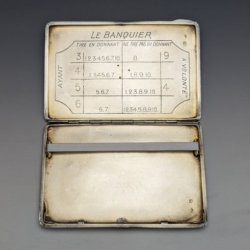 Antique Sterling Silver Baccarat Dealer Card Case 165g