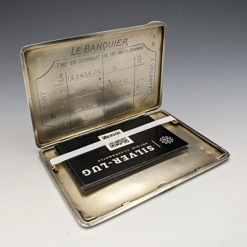 Antique Sterling Silver Baccarat Dealer Card Case 165g
