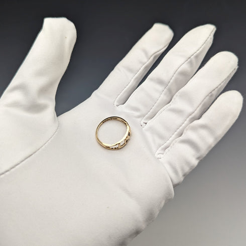 英国ヴィンテージジュエリー 「LOVE」彫刻 9ctゴールド リング 指輪