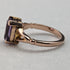 British vintage jewelry amethyst 9ct gold ring