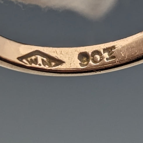 British vintage jewelry amethyst 9ct gold ring