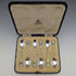 1938년 영국 빈티지 에나멜 장식 순은 티스푼 6본 세트 (케이스 포함), MAPPIN and WEBB