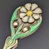 1938년 영국 빈티지 에나멜 장식 순은 티스푼 6본 세트 (케이스 포함), MAPPIN and WEBB